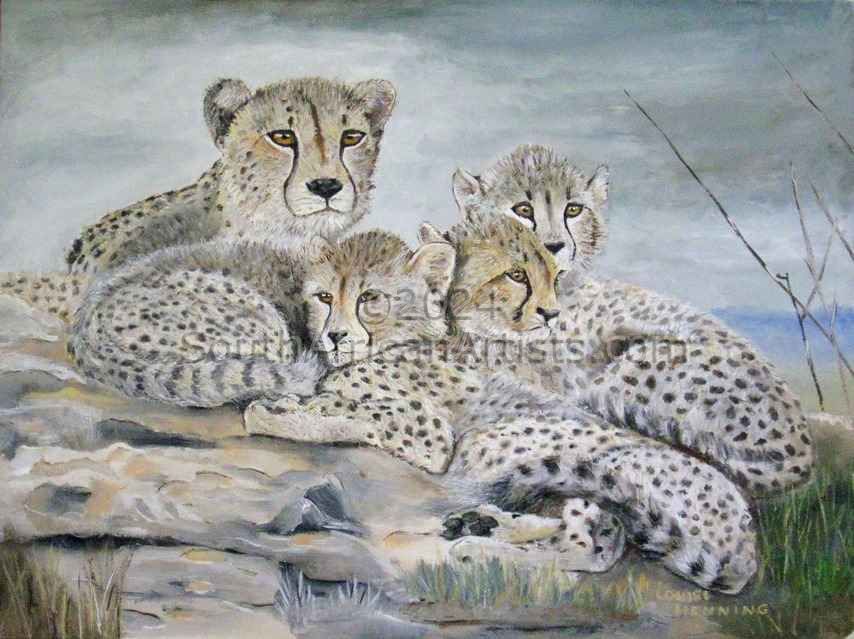 Cheetah Mom with Babies