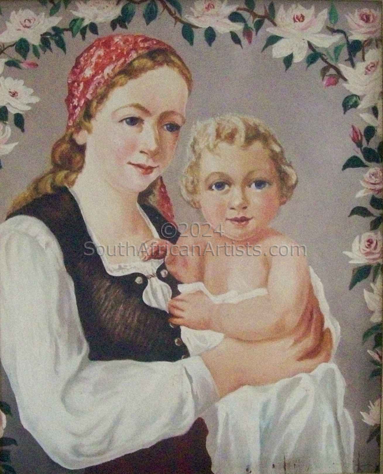 Mutter Child and Roses