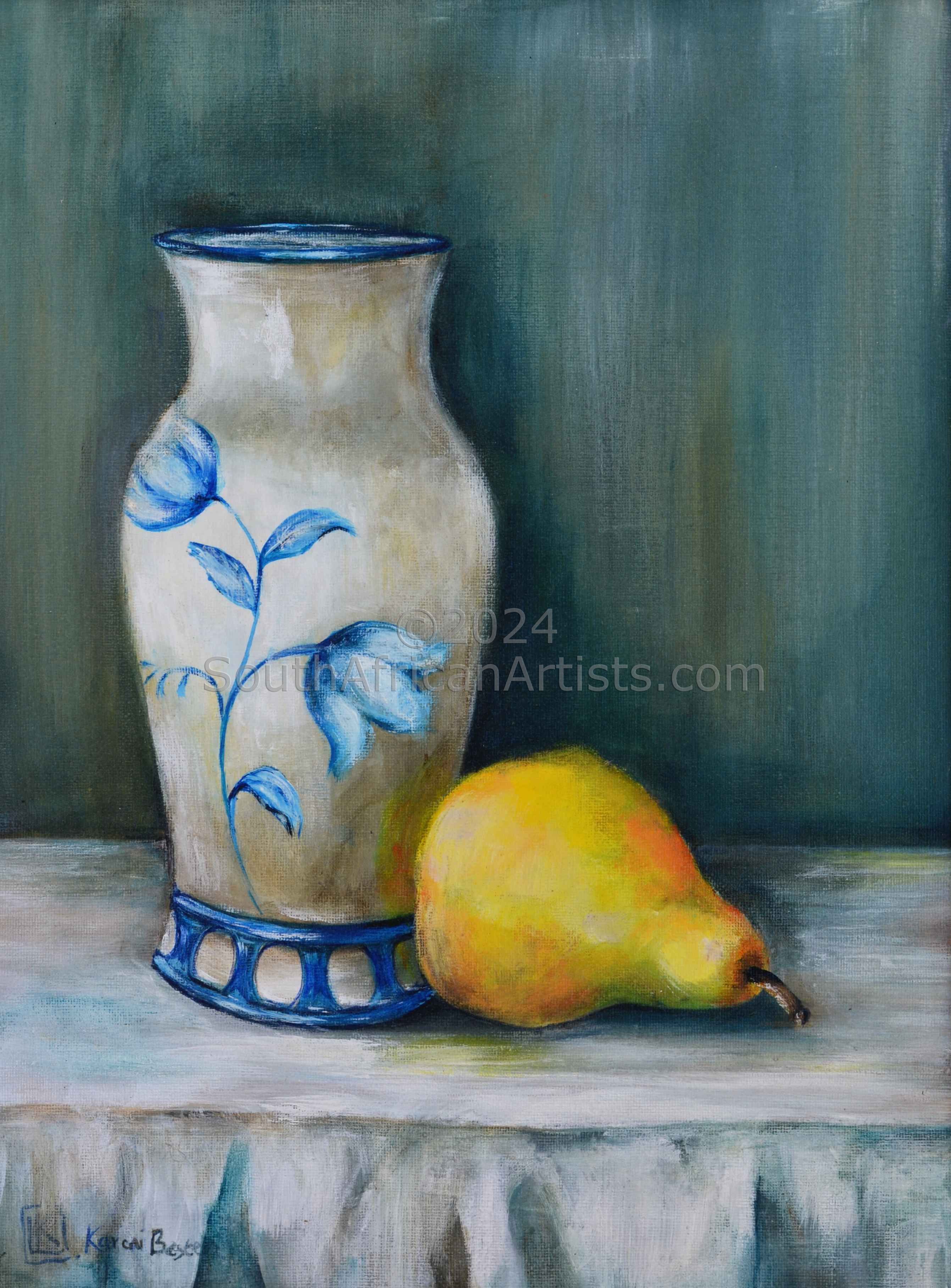 Vase and Pear