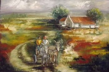"With Donkeys on the Road in the Karoo"