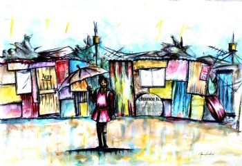 "Coulourfull Shacks_School Girl"