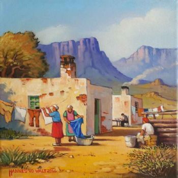 "Washing Day under the Mountain"