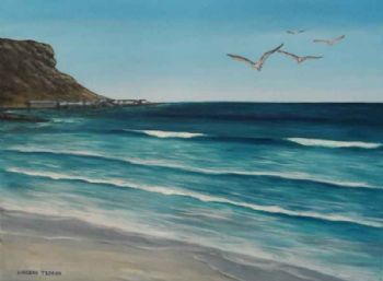 "Seagulls Flying Elands Bay"