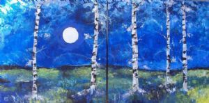 "Moonlit Trees"