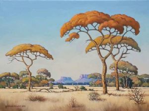 "A Quiet Morning – Bushveld 2 (Pierneef)"