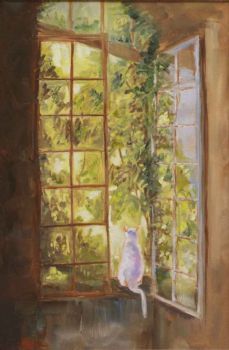 "Cat in the window"