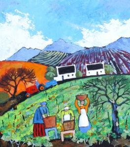 "Picking Grapes in the Winelands"