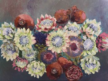 "Proteas Pomegranates Artichokes "