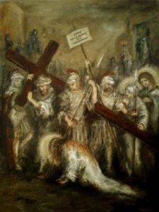 "Simon of Cyrene Carries the Cross"