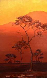 "Sunset with Wildebeest"