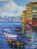 "Seascape Green Boat"