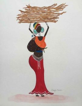 "Carrying Sticks - Africa"