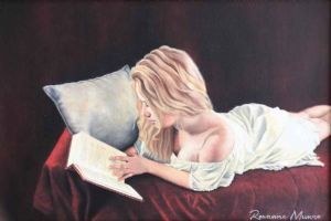 "Female Reading Book 1"