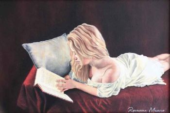"Female Reading Book 1"