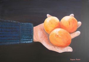 "3 Huge Apricots From Hamburg Germany"