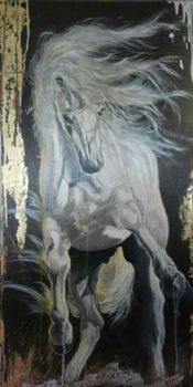 "White Horse Rearing Up"