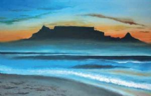 "Table Mountain Landscape Sunset"