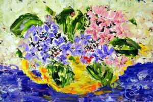 "Tea Pot of Hydrangeas"