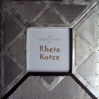 "Aluminium & Mesh Triangle Panel Picture Frame"