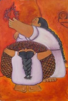 "Fat woman with chillies"