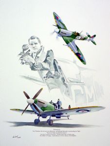 "Sailor Malan Model Spitfire Dedication"