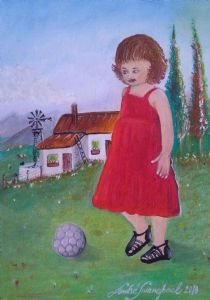 "Girl Play With Ball"