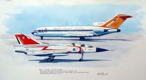 "SAA Being 727 & SAAf Mirage III-BZ"