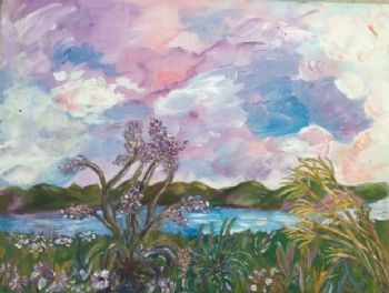 "Landscape with Purple Aloes"