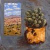 "Cactus with landscape"