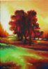 "Group of Trees in Warm Sun"