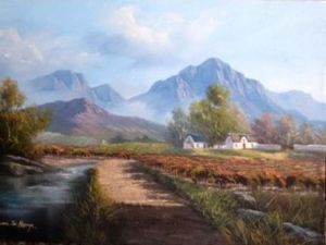 "After the rain, Paarl valley"