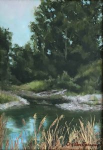 "Lake with Turquoise Reflections"