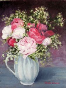 "Roses and Queen Anne Lace"