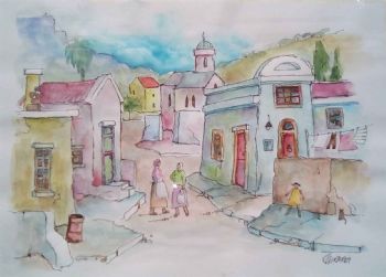 "Bokaap Street Scene"