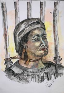 "Mrs Fawzia Lowe Chained to the Gates of Parliame"