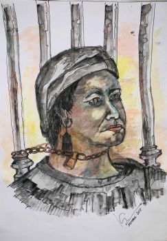 "Mrs Fawzia Lowe Chained to the Gates of Parliame"