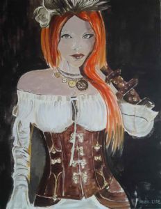 "Steam Punk  figure 6 ..red hair..Large"