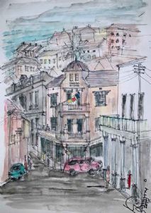 "Hanover Building & Street Scene, District 6, Cap"