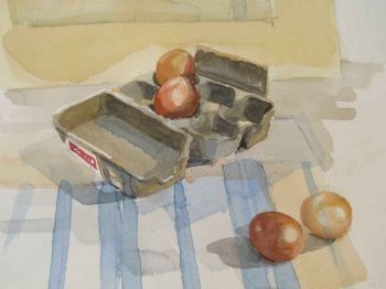 "Still life with 4 Eggs"