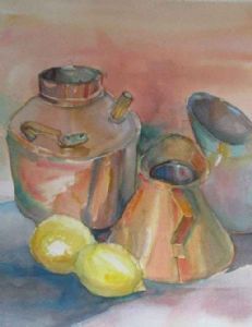 "Still Life with Coppper and Lemons"
