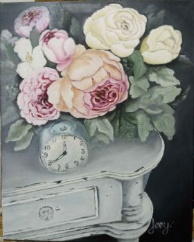 "Roses on a Table"
