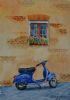 "Blue Vespa Scooter"
