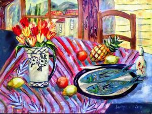 "Bohemian Kitchen Still Life 2"