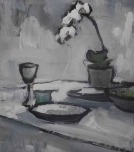 "Stllife with Empty Plate"