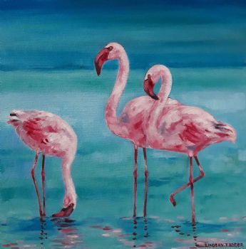 "Three Flamingos"