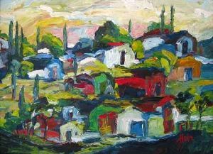 "Impasto Landscape"