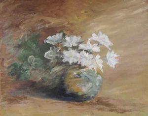 "Flowers in Glass Vase"