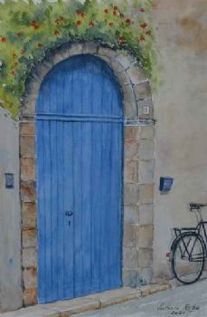 "Blue Door and Bike"