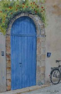 "Blue Door and Bike"