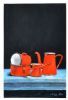 "Red Enamel Kitchen Ware"